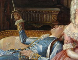 Scene fra Christian VIIs hof, detalje
